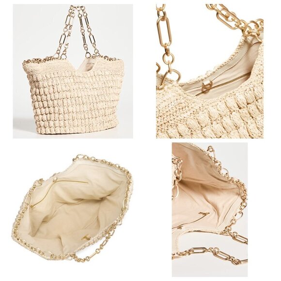💕CULT GAIA💕 Naima Tote Bag Woven Raffia ~ Off White NWT - Picture 10 of 16